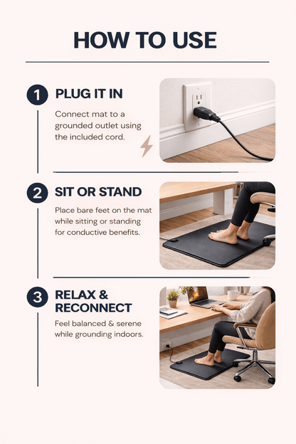 Levidora Desk Mat - Grounding Mat for Work & Focus (40x60cm)